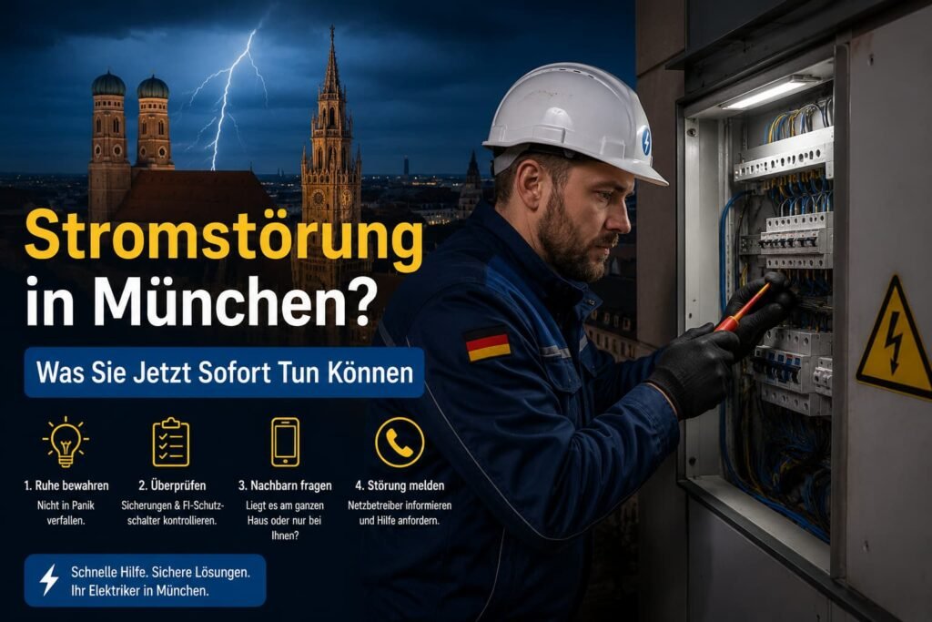Elektriker prüft einen Sicherungskasten und behebt ein elektrisches Problem