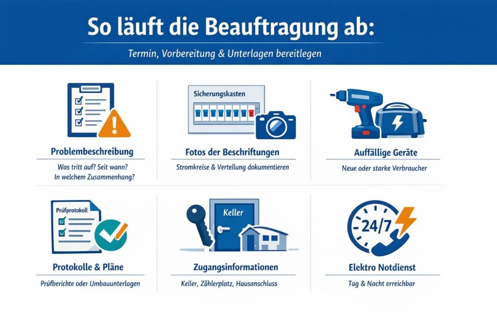 So läuft die Beauftragung ab: Termin, Vorbereitung und Unterlagen, die Sie bereitlegen sollten