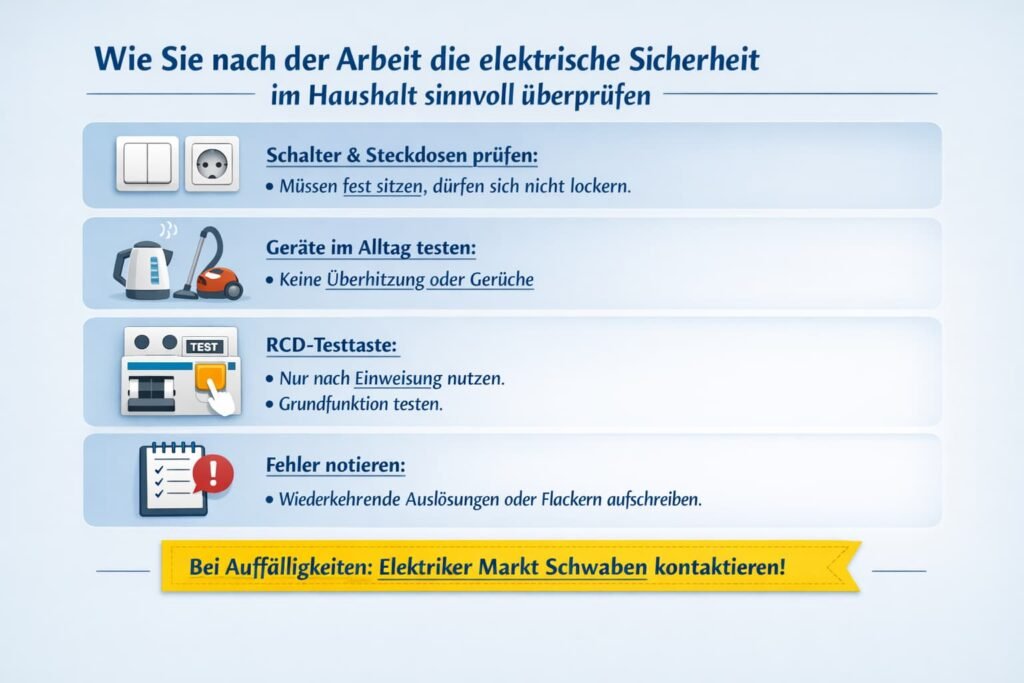 Wie Sie nach der Arbeit die elektrische Sicherheit im Haushalt sinnvoll überprüfen