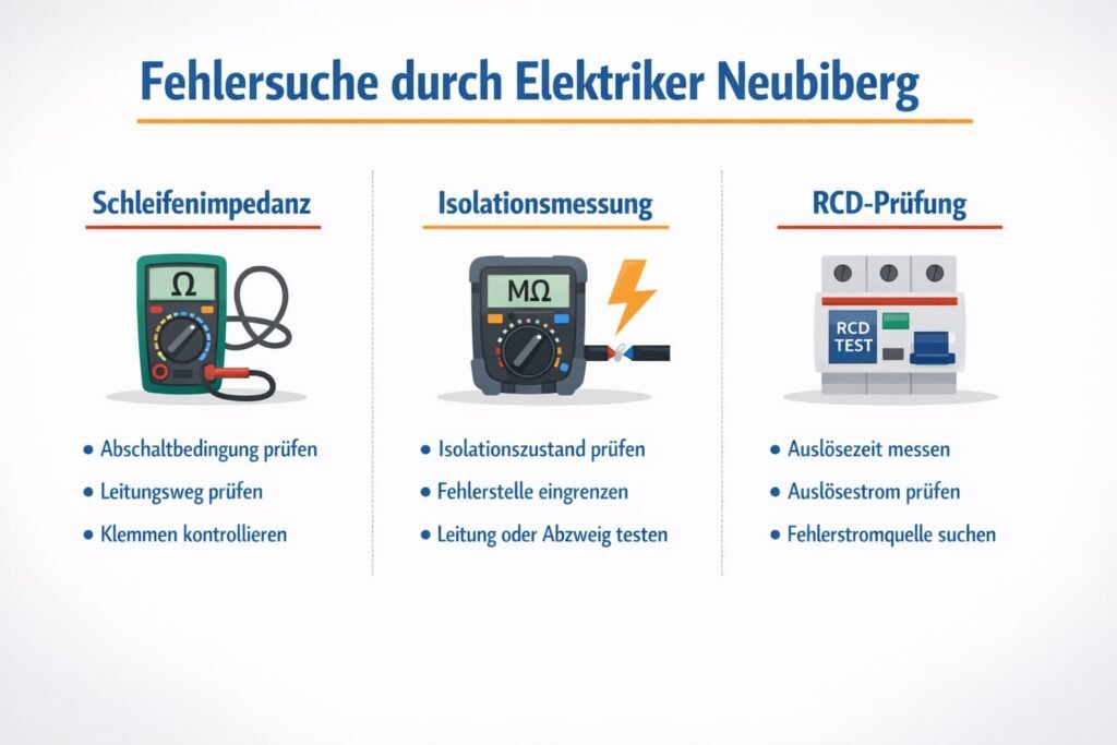 So läuft die Fehlersuche durch einen elektriker neubiberg ab: Messungen, Prüfprotokolle, klare Befunde