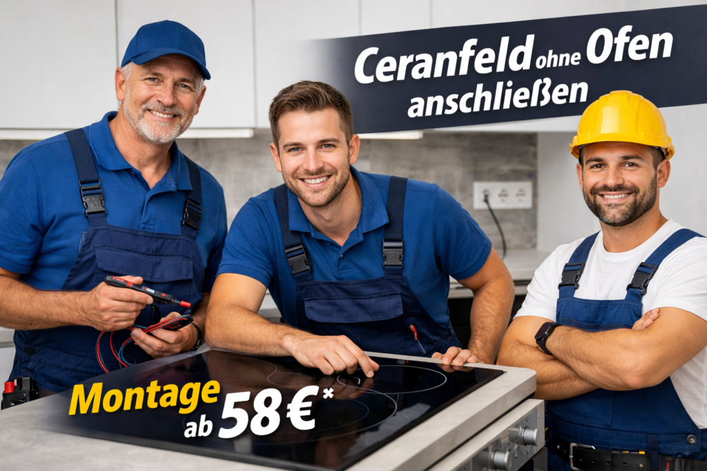 ceranfeld ohne backofen anschließen