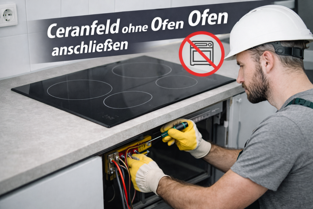 ceranfeld ohne backofen anschließen