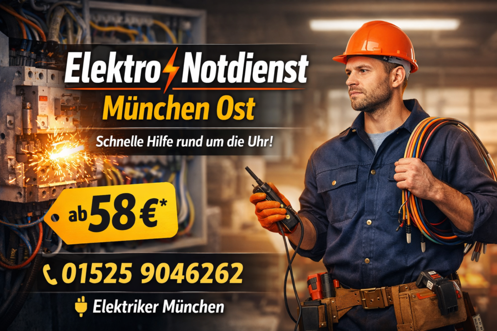 Elektro Notdienst München Ost ab 58 €