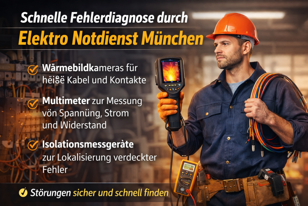 Schnelle Fehlerdiagnose durch Elektro Notdienst München