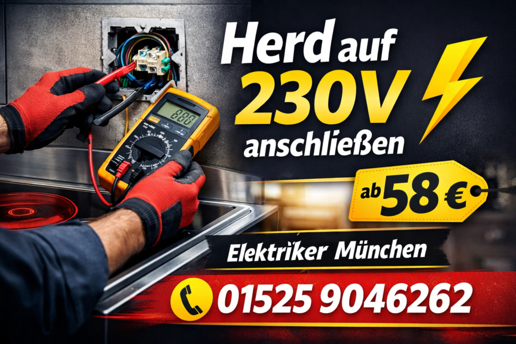 herd auf 230v anschließen – Fachgerechte Installation ab 58 €