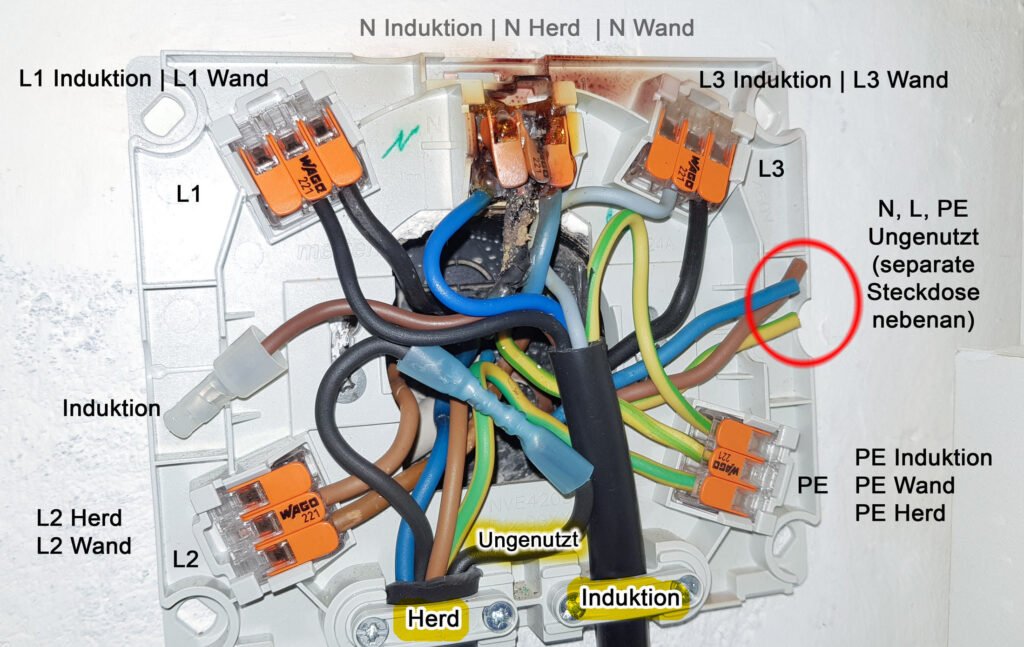 backofen und ceranfeld getrennt anschließen