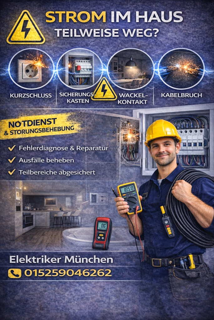 strom im haus teilweise weg