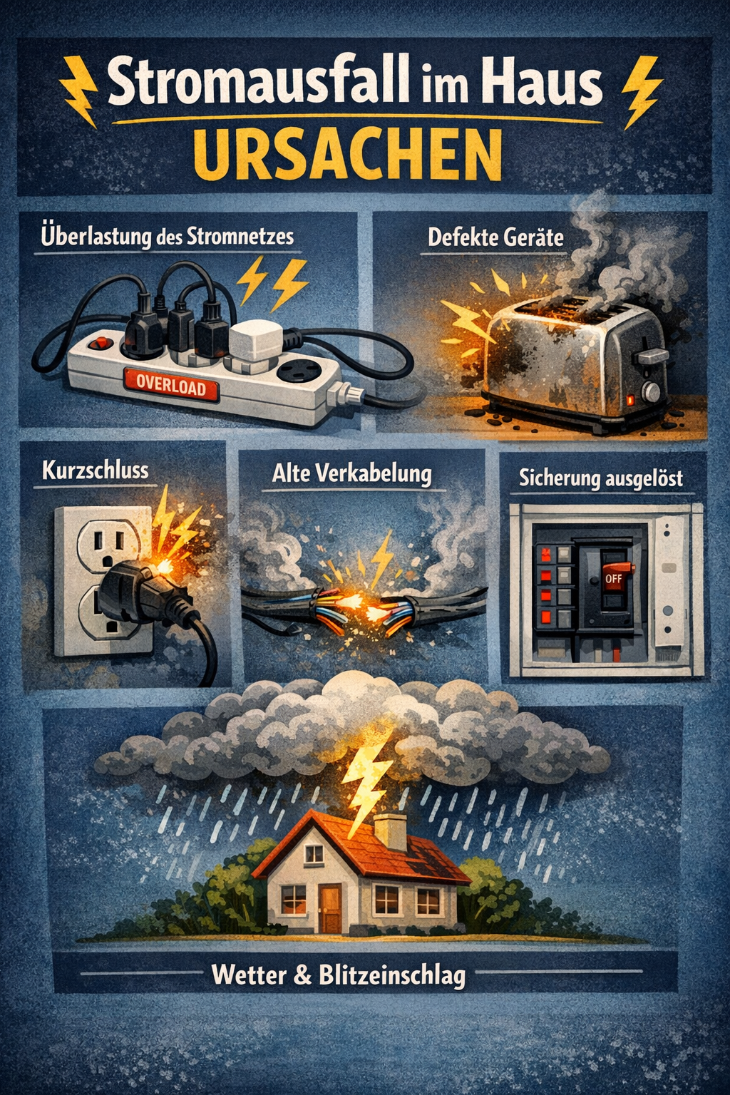 Stromausfall im Haus Ursachen