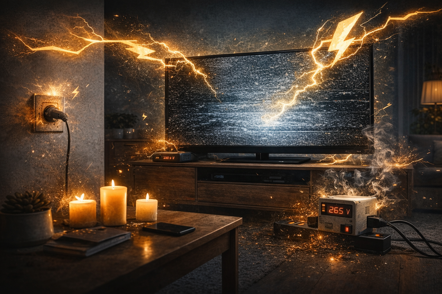 Stromschwankungen am Fernseher