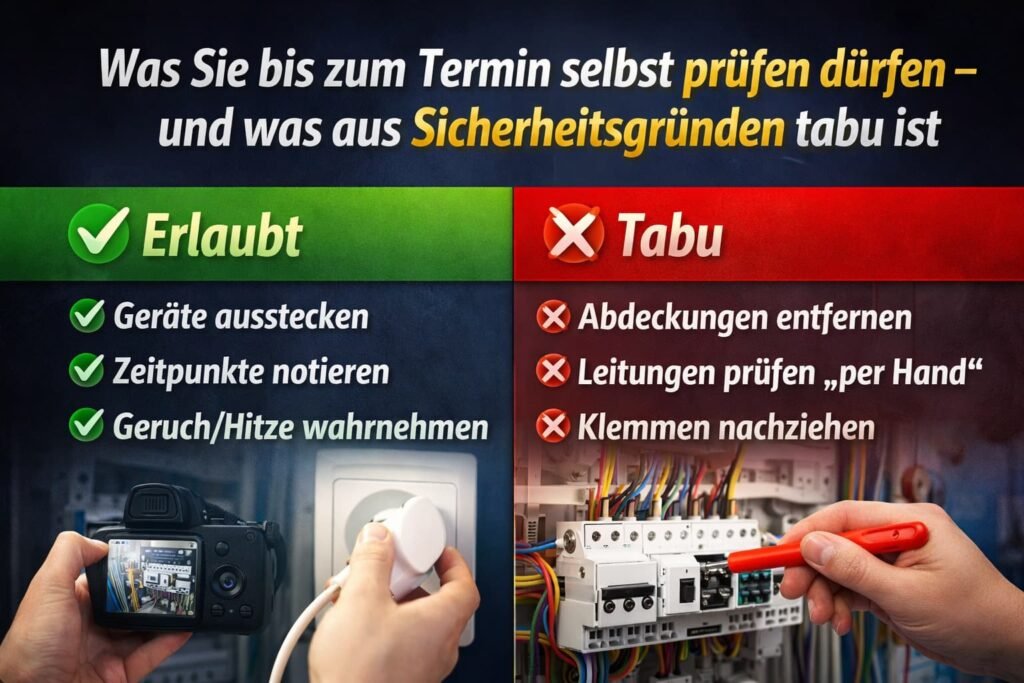Was Sie bis zum Termin selbst prüfen dürfen – und was aus Sicherheitsgründen tabu ist