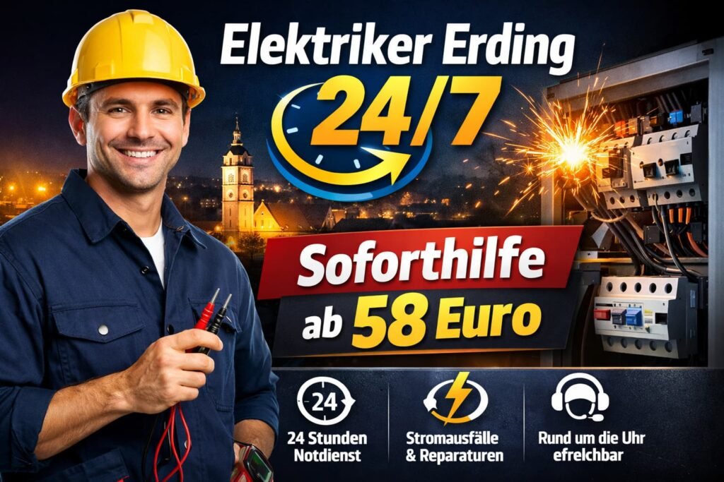Elektriker Erding 24/7 | Soforthilfe ab 58 Euro