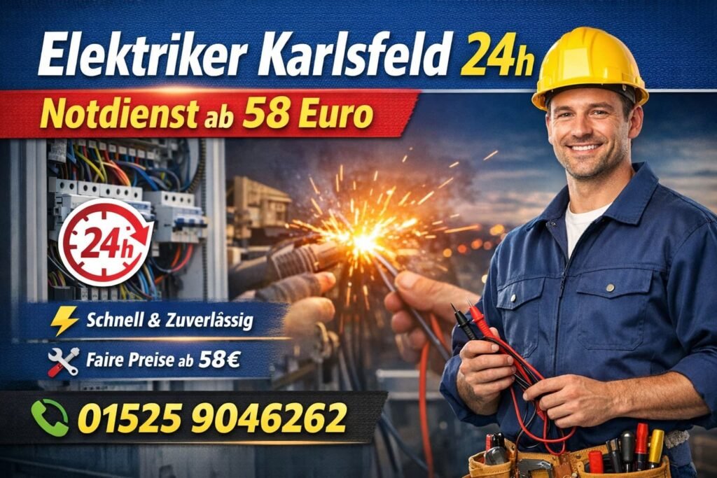 Elektriker Karlsfeld 24h | Notdienst ab 58 Euro