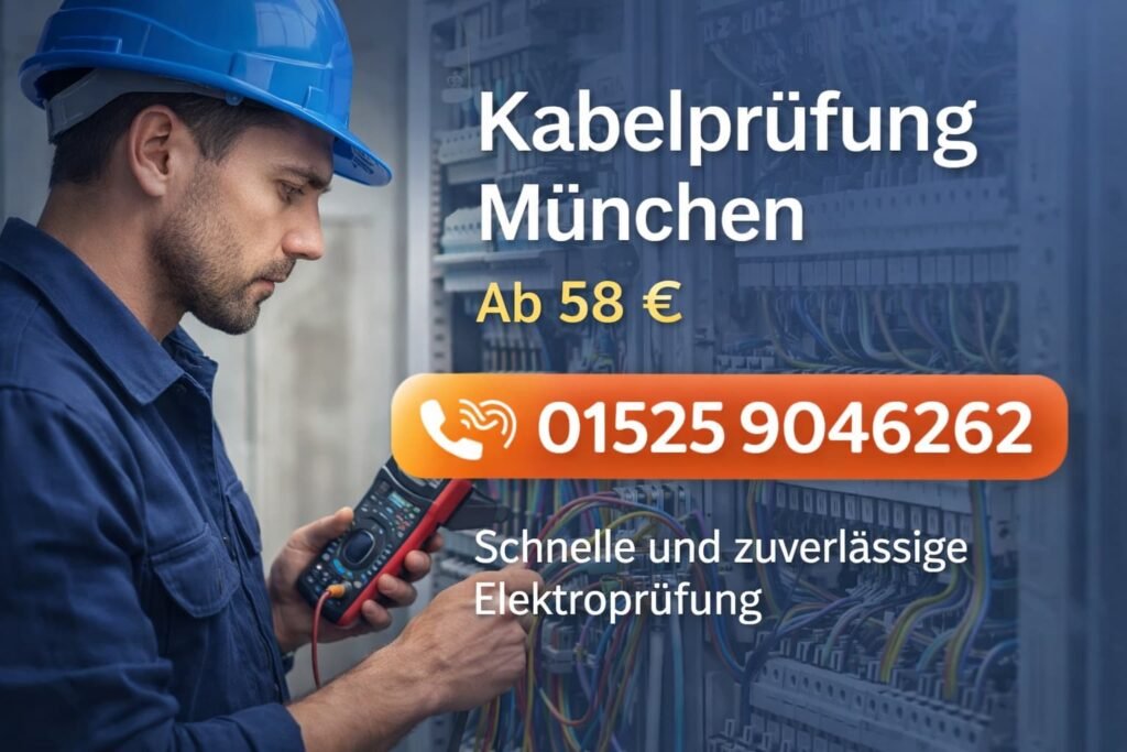 Elektriker prüft Kabel in München – schnelle und zuverlässige Kabelprüfung ab 58 €