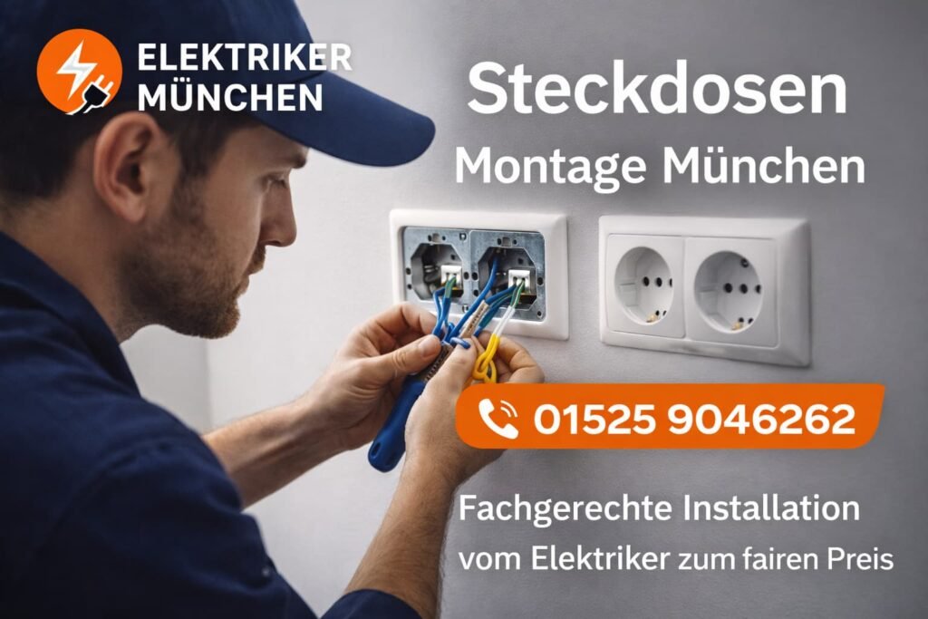 Elektriker installiert Steckdosen in München – professionelle Montage schnell und zuverlässig