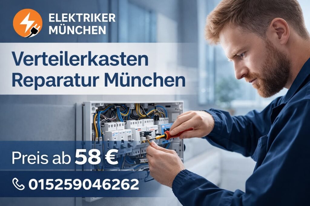 Elektriker bei Verteilerkasten Reparatur in München – schneller Service ab 58 €