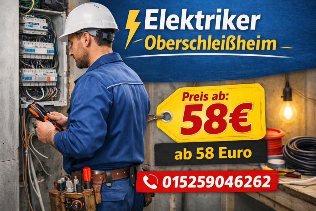 Elektriker Oberschleißheim 24/7 | Soforthilfe ab 58€