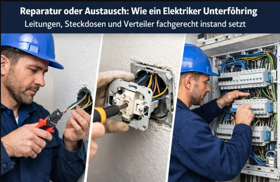 Reparatur oder Austausch Wie ein elektriker unterföhring Leitungen, Steckdosen und Verteiler fachgerecht instand setzt