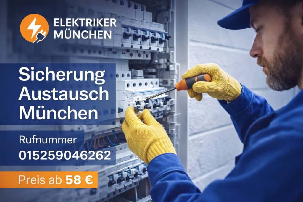 Sicherung Austausch München – Elektriker repariert Sicherungskasten schnell und professionell ab 58€