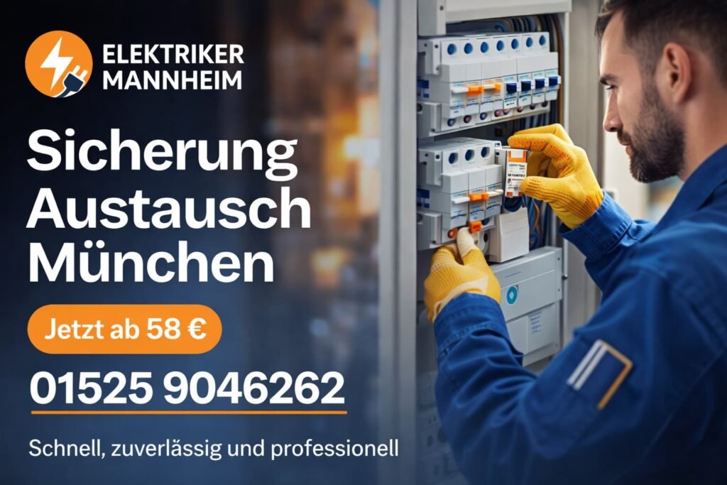 Elektriker Mannheim – Sicherung Austausch München ab 58 € durch professionellen Elektriker