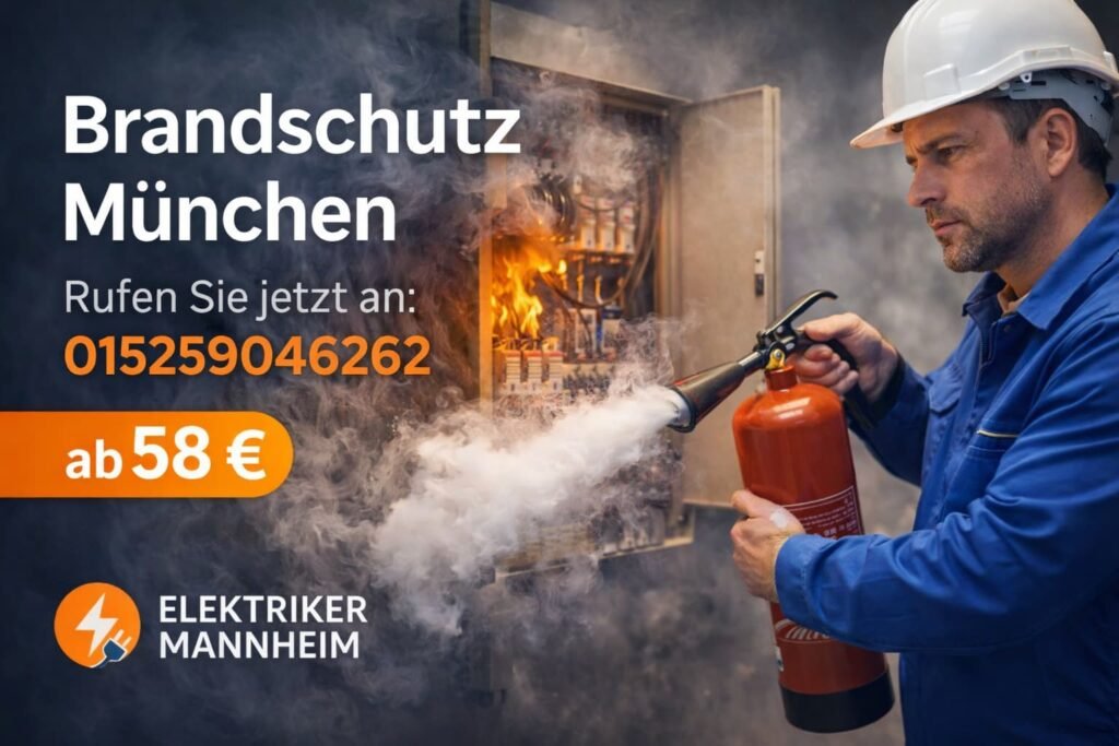 Elektriker Mannheim behebt Brandschutz Problem in München – schneller Notdienst ab 58€