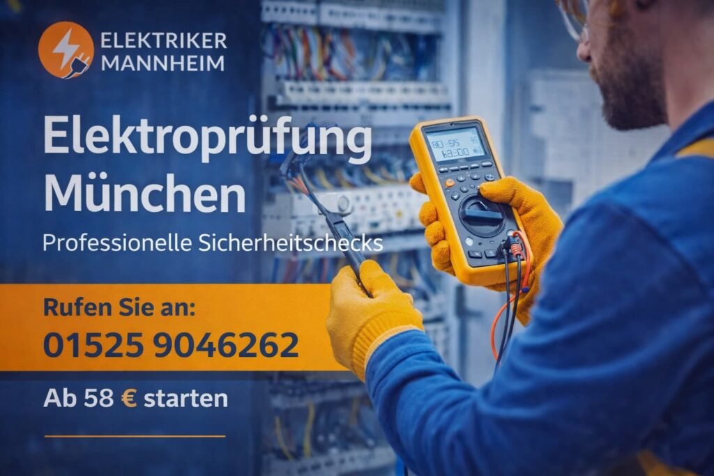 Elektriker Mannheim – Elektroprüfung München mit Profi-Techniker, Sicherheitscheck ab 58 €