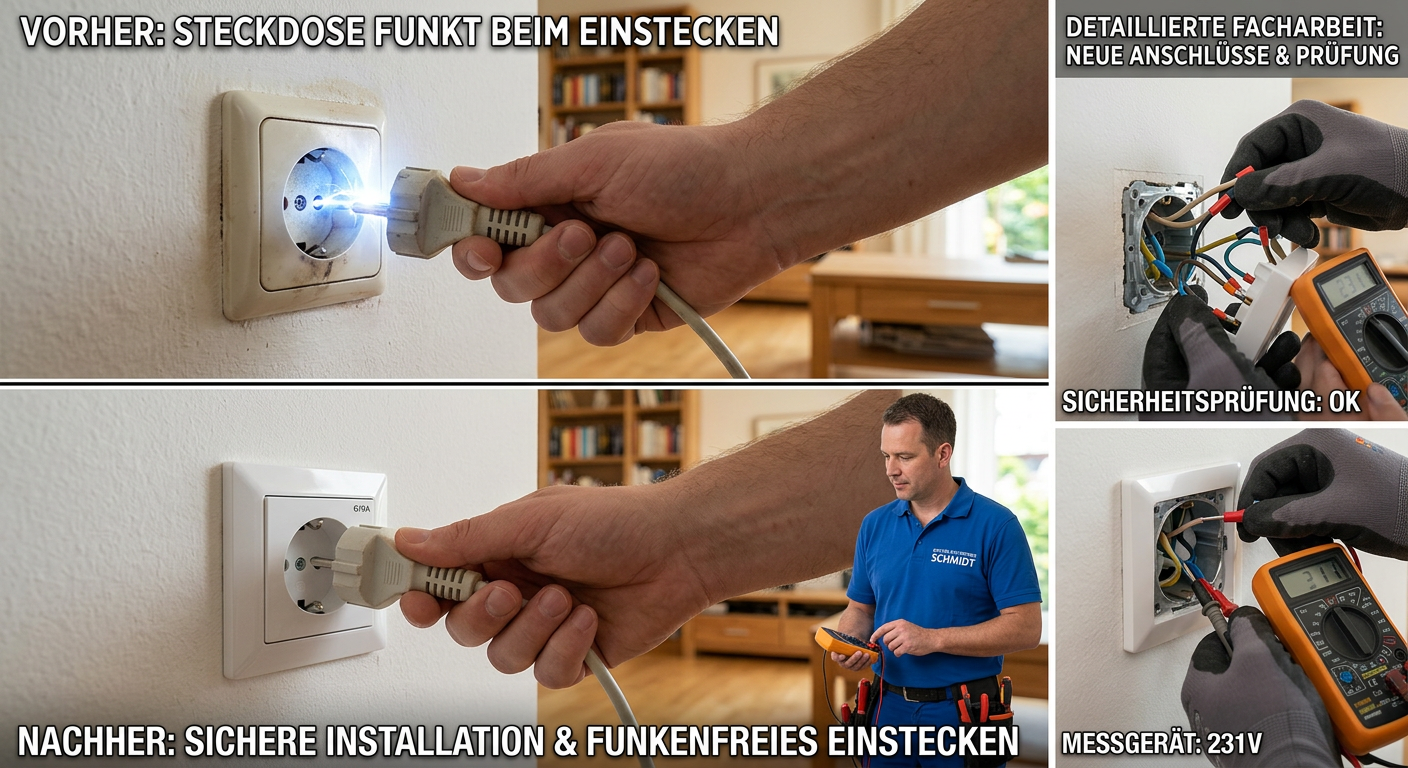 steckdose funkt beim einstecken