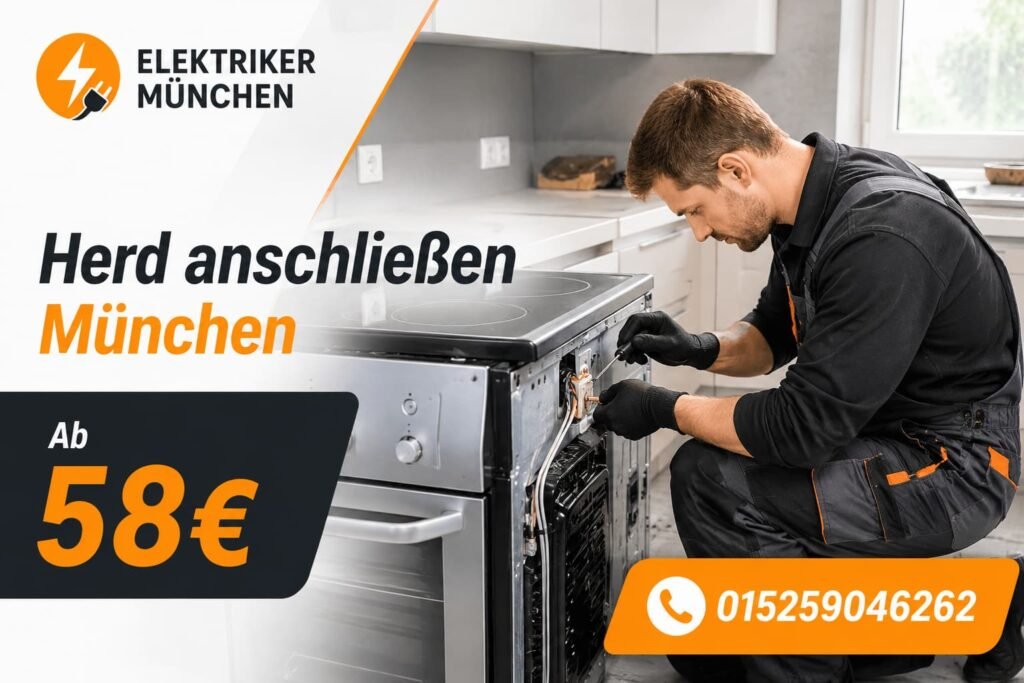 Elektriker bei der fachgerechten Installation eines Elektrogeräts in einer modernen Küche