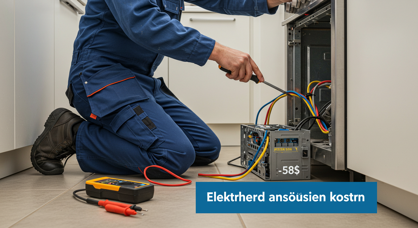 Separater Backofen, der fachmännisch angeschlossen wird