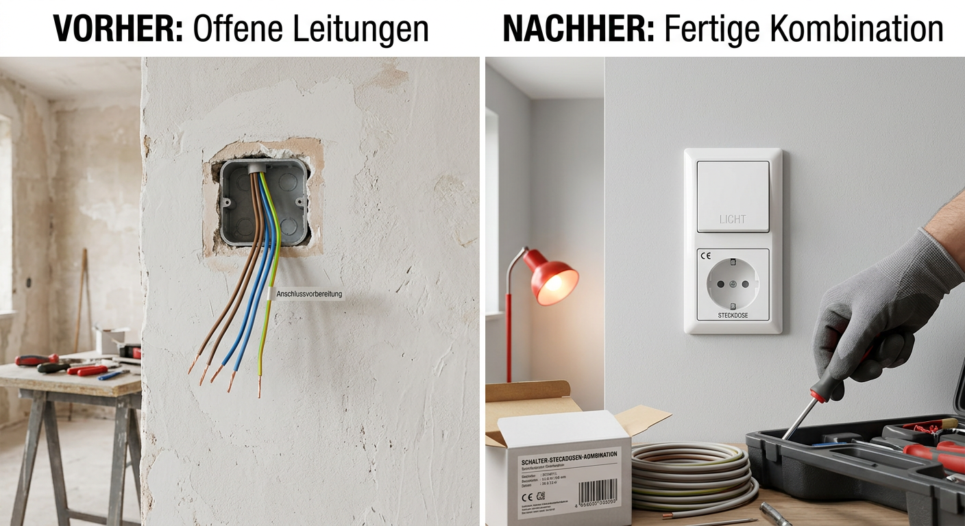 lichtschalter mit steckdose anschließen
