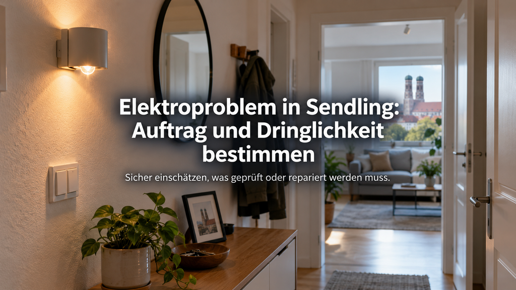 Elektroproblem in Sendling: Auftrag und Dringlichkeit bestimmen