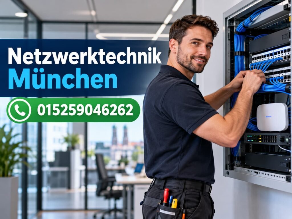Professionelle Netzwerktechnik München für stabile LAN- und WLAN-Lösungen, strukturierte Verkabelung, Access Points und moderne Netzwerkinfrastruktur.